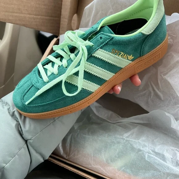 Adidas Spezial Green and Gum Sneakers - Picture 5 of 8